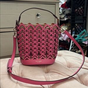 Kate Spade Pink Cutout Crossbody Bag